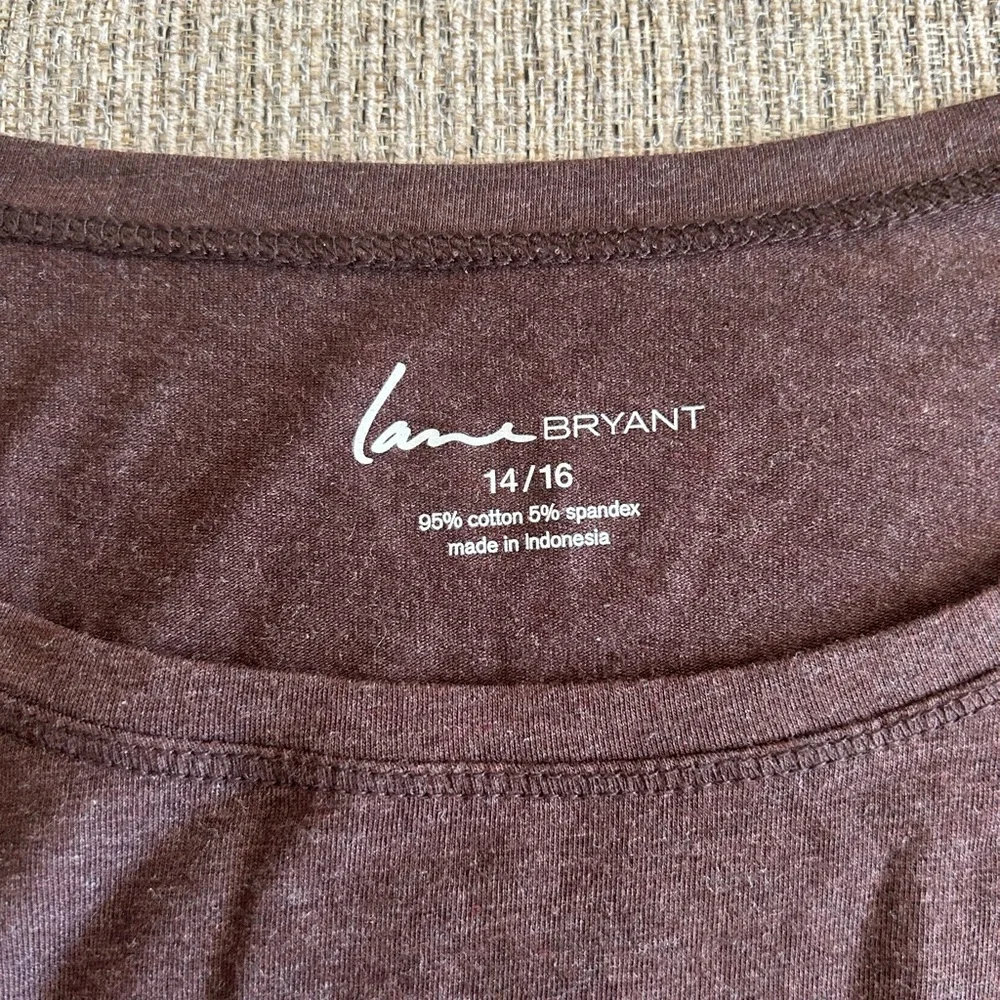 😍Lane Bryant Red Fitted Long Sleeve T-Shirt 😍 - Picture 3 of 4